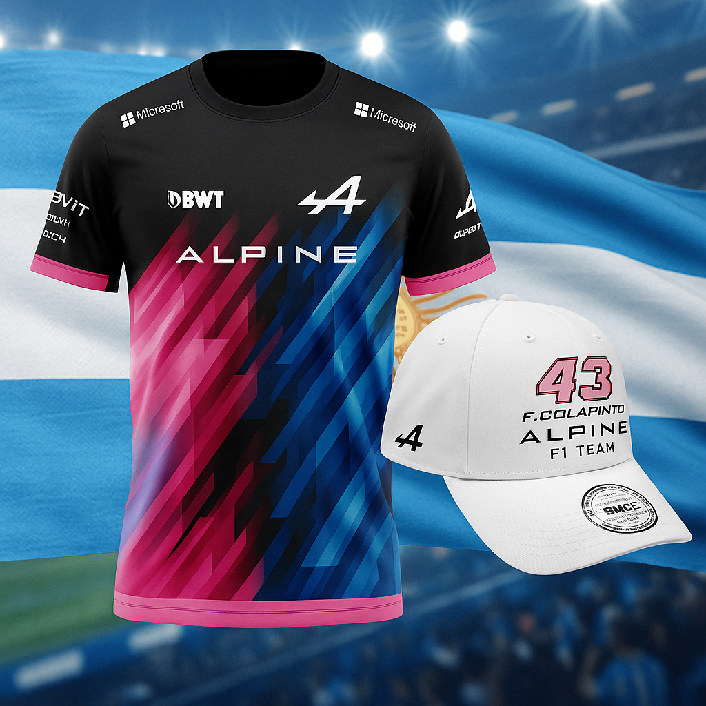 Camiseta Franco Colapinto Alpine 2025 + Gorra de REGALO!