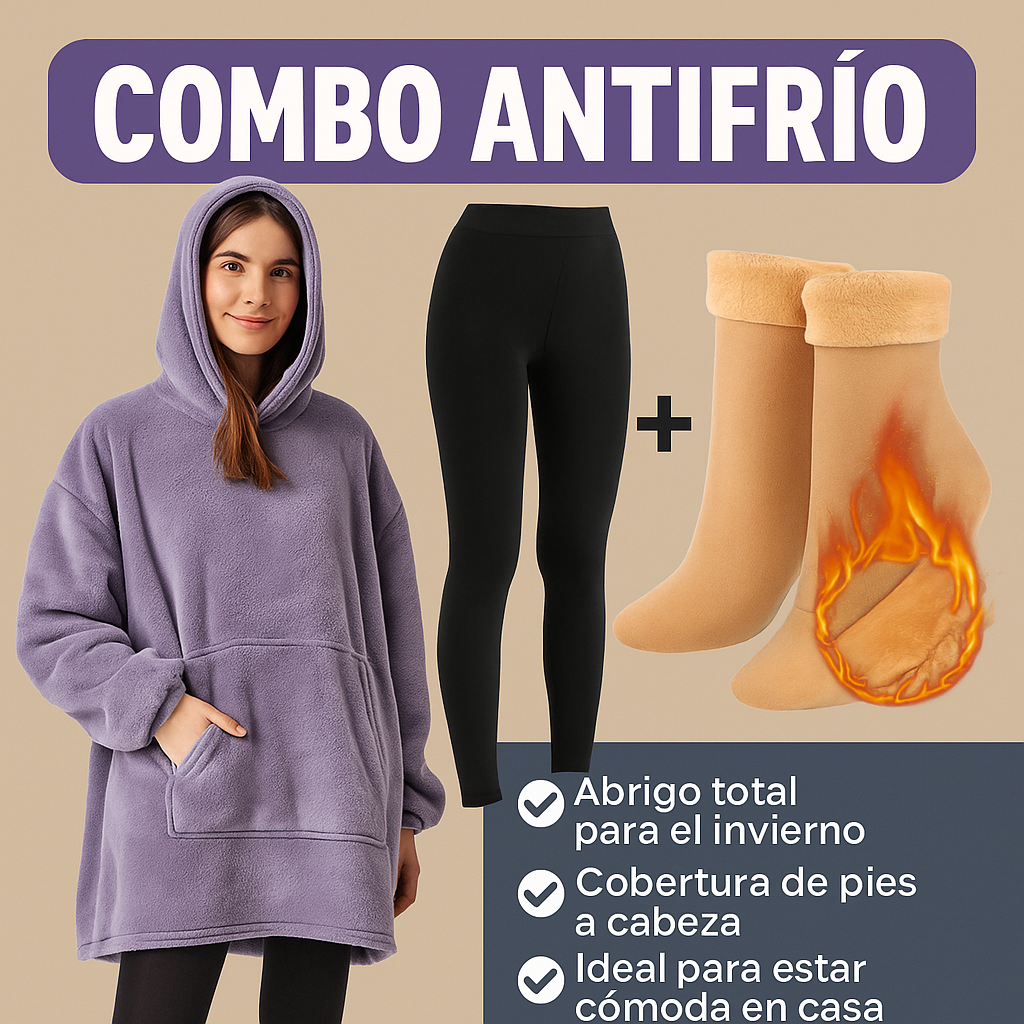 Combo Antifrío ™ - Buzo Manta + Calza Térmica + Medias térmicas de REGALO!