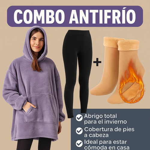 Combo Antifrío ™ - Buzo Manta + Calza Térmica + Medias térmicas de REGALO!