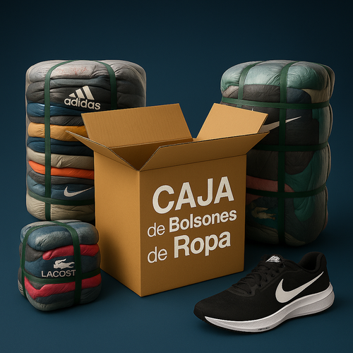 CAJA DE BOLSONES DE ROPA IMPORTADA
