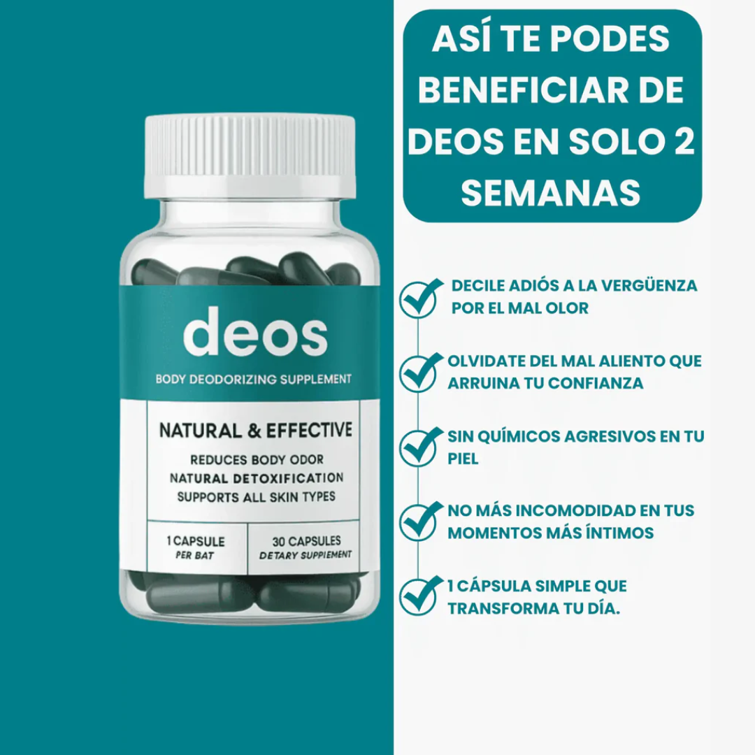 Deos™ Cápsulas - Neutraliza olores corporales desde la raíz