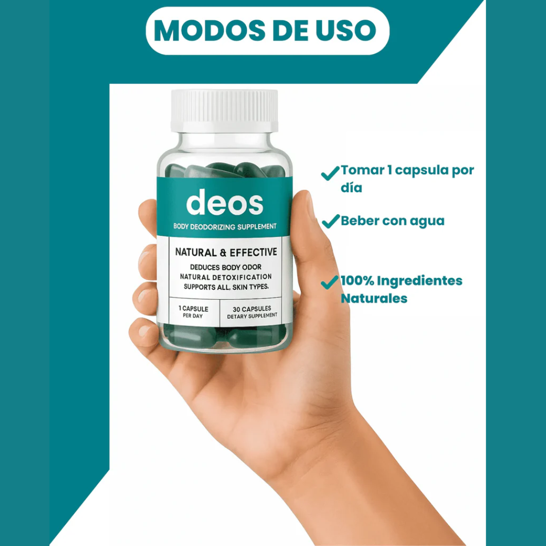 Deos™ Cápsulas - Neutraliza olores corporales desde la raíz