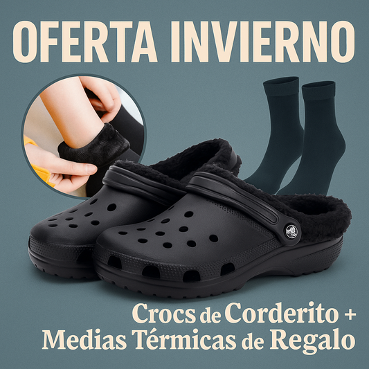 OFERTA INVIERNO: Crocs de Corderito + ¡Medias Térmicas de REGALO!