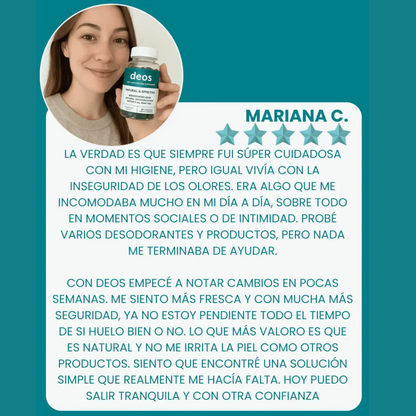 Deos™ Cápsulas - Neutraliza olores corporales desde la raíz