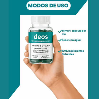 Deos™ Cápsulas - Neutraliza olores corporales desde la raíz