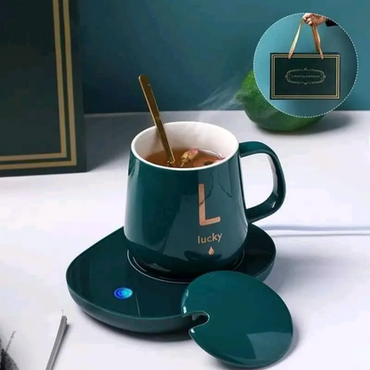 Calentador de Bebidas + Taza y Cuchara de Regalo